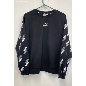 Puma Black Logo Sleeves Sweatshirt -‎ Size L